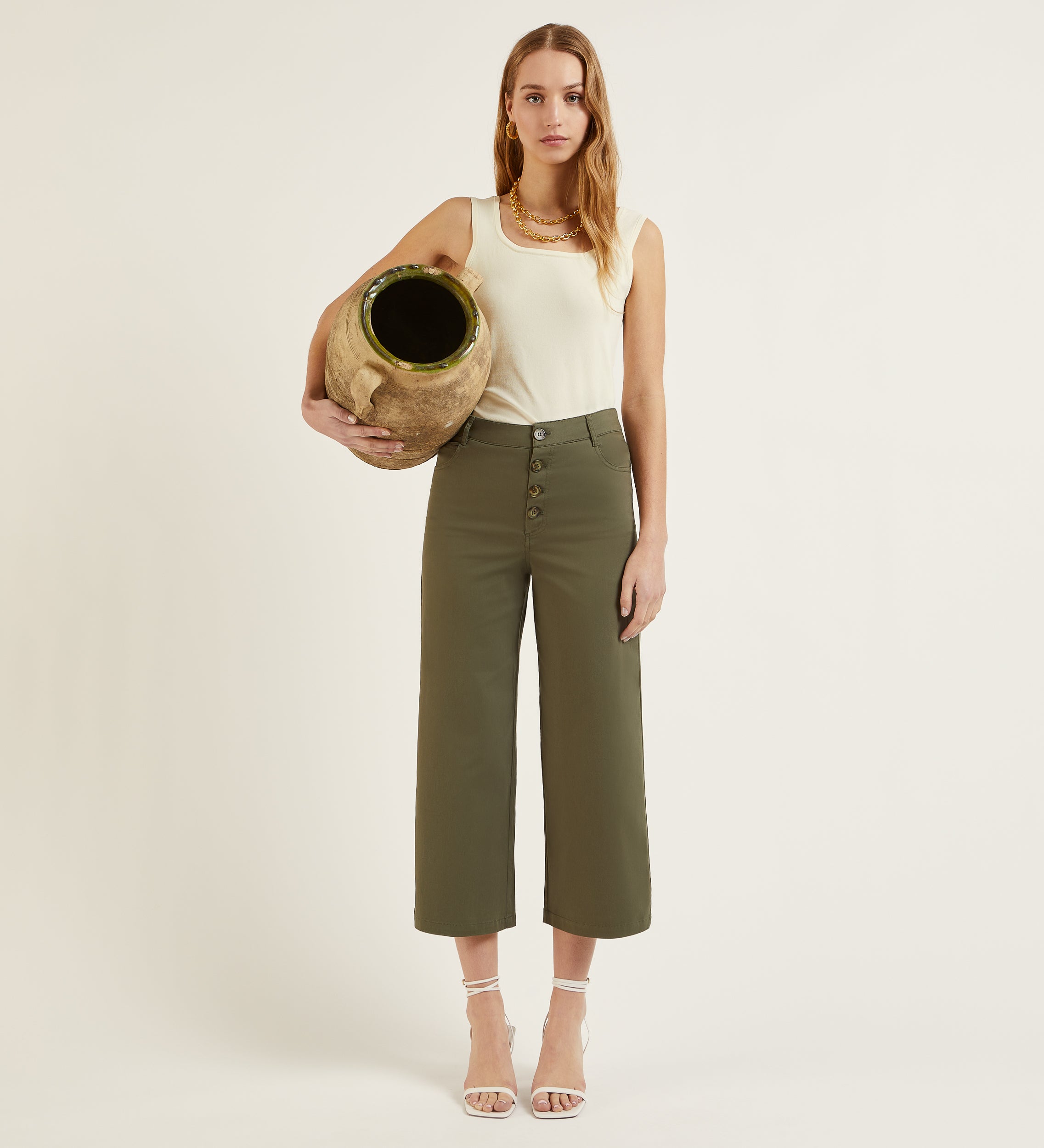 Pantalon court large