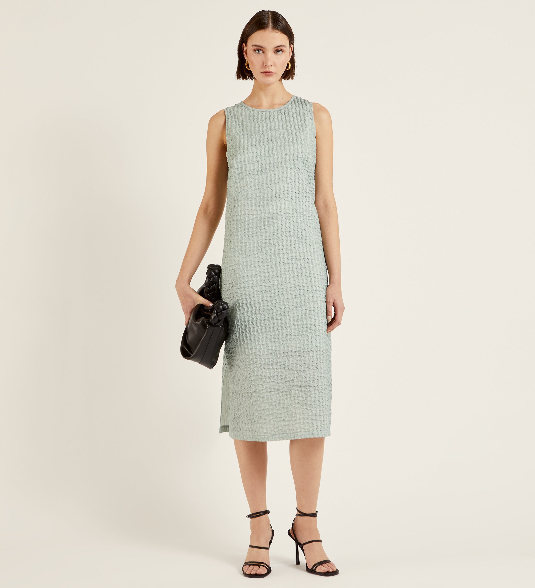 Vestido midi textura