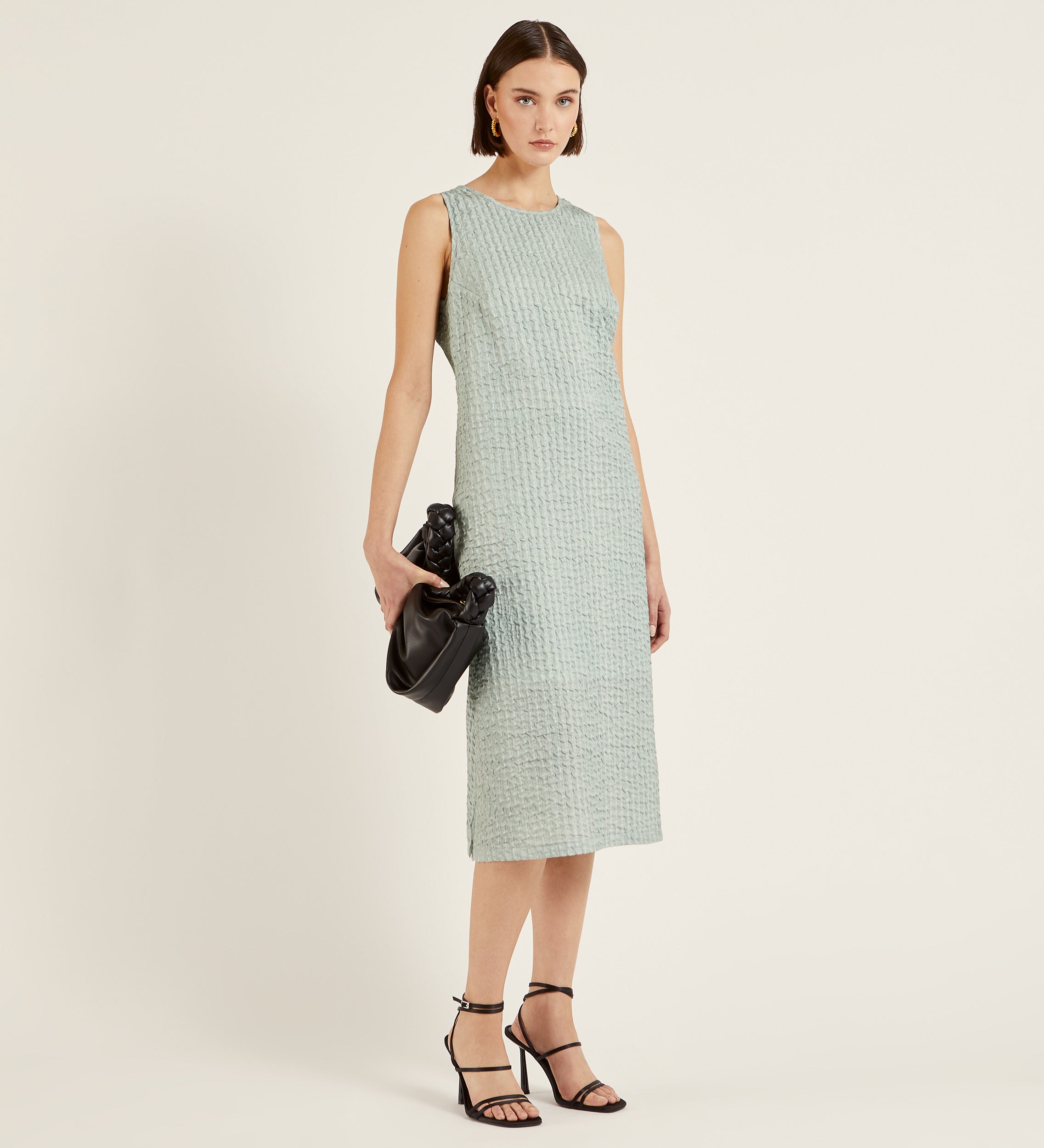 Vestido midi textura