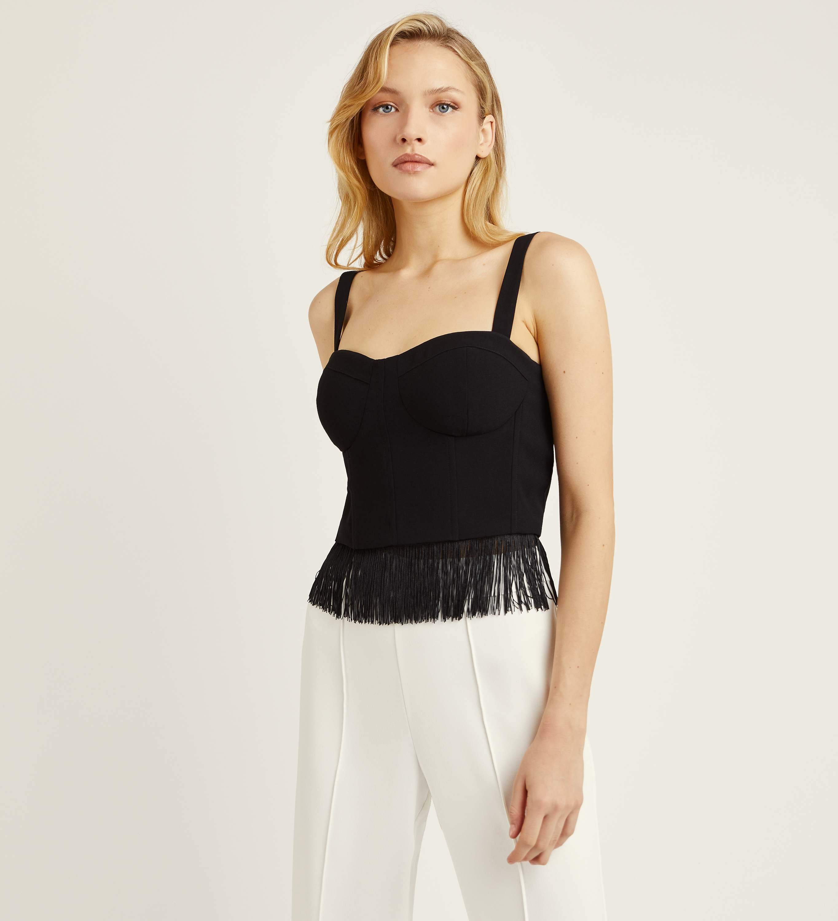 Crepe bodice top