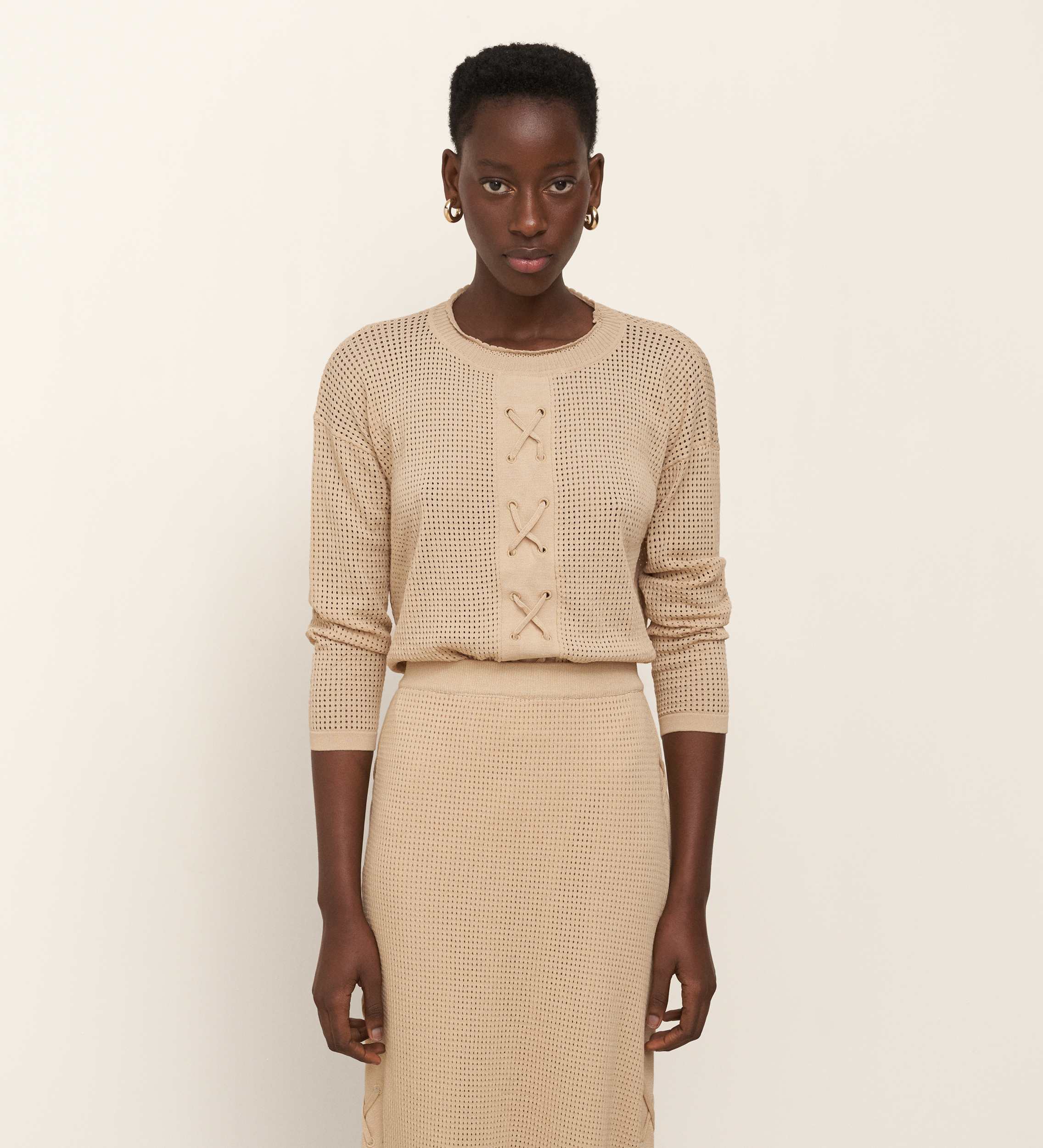 Lace detail sweater