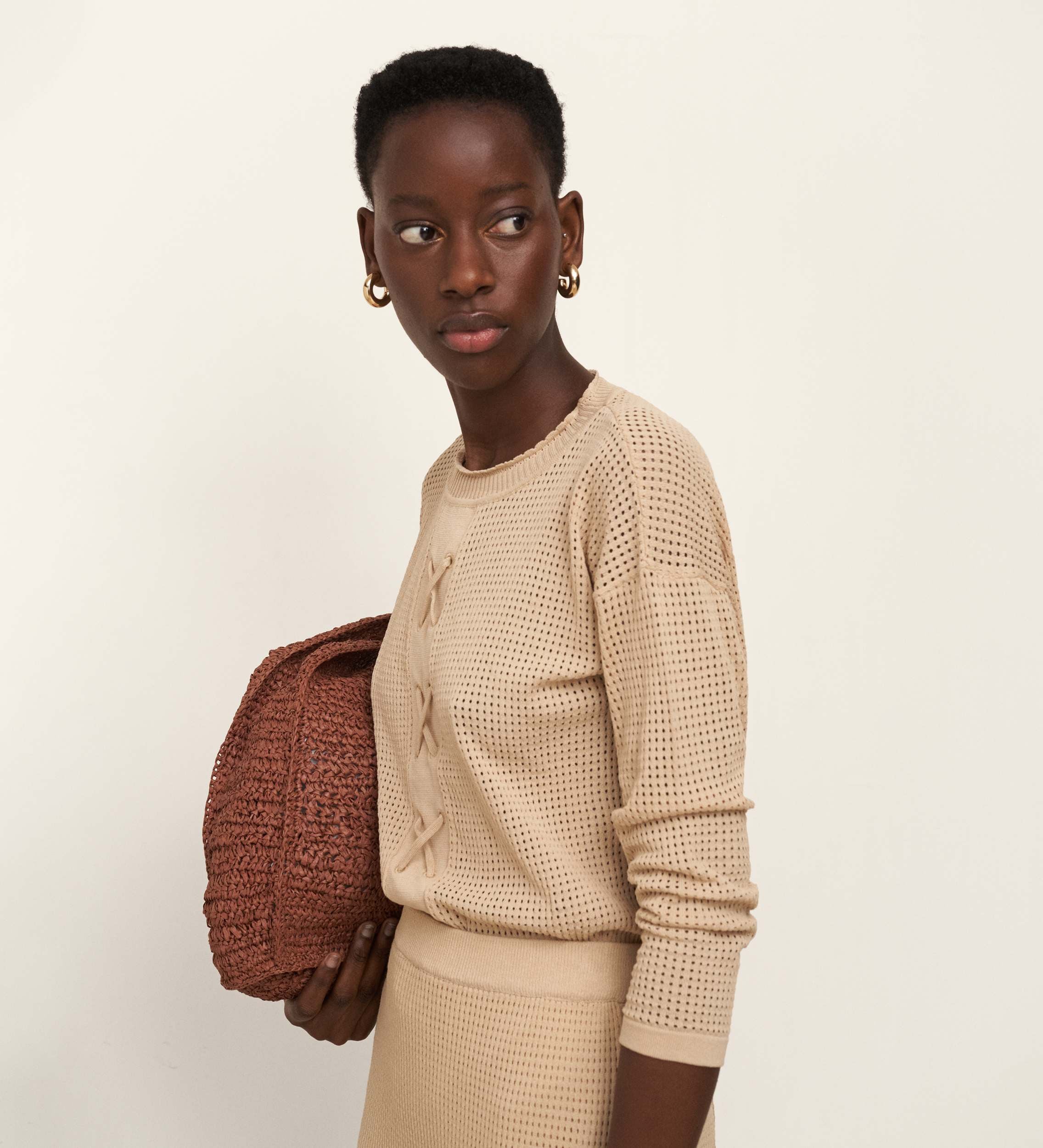 Lace detail sweater