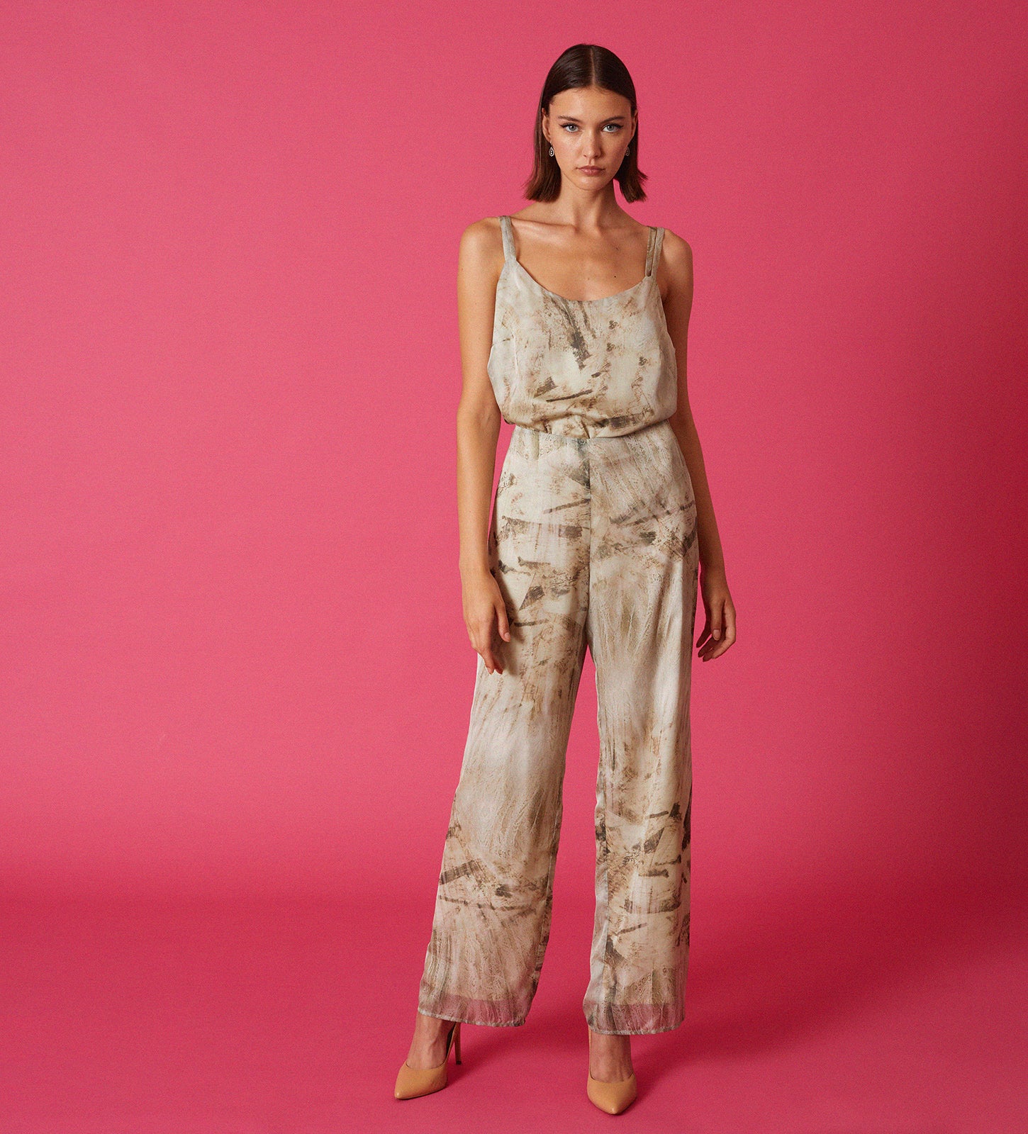 Pantalon large imprimé