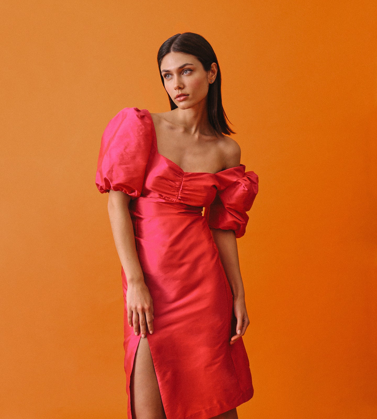 Vestido tubo manga